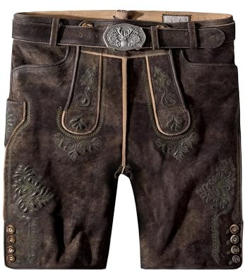 Stockerpoint Bertl Herren Trachtenlederhose, Braun Gespeckt, 58