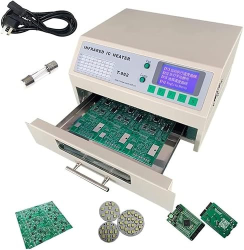 DZZTHSH 800W Reflow Oven, T962 Automatic Soldering Machine With Hot Air Circulation, 180X235Mm Professional Soldering Machine For PCB SMT Soldering Proofing