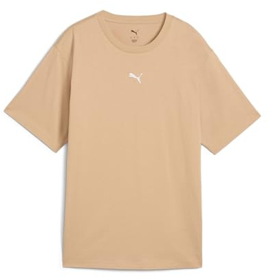 PUMA Unisex ESS Relaxed Tee T-Shirts, Warm Beige,