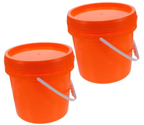 Yardenfun 2 Große Gallonen-farbeimer Mit Rundem Deckel Und Griff Kunststoff-farbeimer Zur Aufbewahrung Und Verwendung