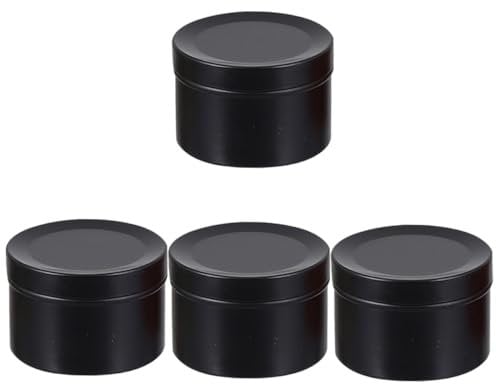 SEWACC 4pcs Aromatherapy Aluminum Can Empty Candle Jars DIY Candle Making Jar Storage Container Home Supplies Christmas Bulk for Storage Container Craft Making Use in Home Supplies
