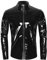 Caxndycing Lederjacke Herren Lack-Optik Jacke Kurze Mantel Wetlook Oberteile Männer Langarmshirt Kunstleder Hemd Muskelshirt Lack Leder Mesh mit Stehkragen Sexy Party Clubwear Latex Glänzend Tops