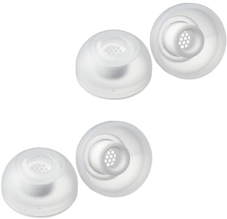 AZLA SednaEarfit MAX TWS 6 White – Earbud Tips for Wireless Headphones - Noise Canceling Earbuds Replacement Tips - Eartips Compatible with Sony, Samsung, Sennheiser, and Devialet (White, L)