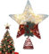 Weihnachtsbaum-Sternspitze,Weihnachtsbaum-Sternspitze,Weihnachtsschmuck-Dekorationen - Christbaumspitzen-Ornamente, leuchtende Dekorationen für Weihnachtsbaumdekorationen