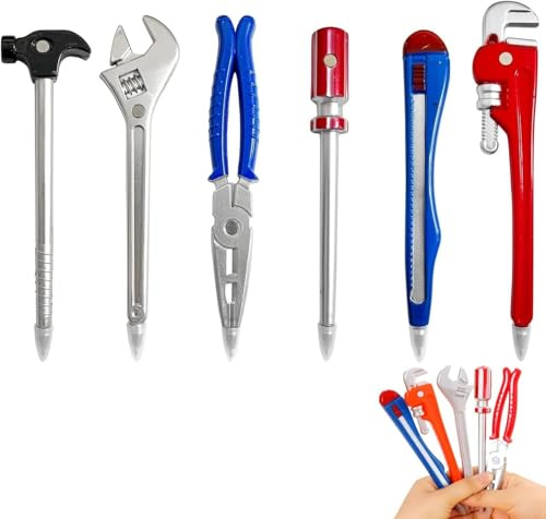 wirepool Novelty Tool Pens Set Writing Ink Ballpoint Pen Cute PensBlack Ink Refill Pen Stick Ballpoint Pens for Writing School Office Gift Supplies