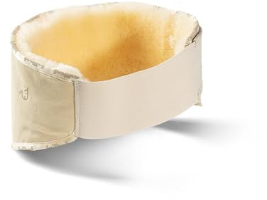 Fellhof Lammfell Nierenwärmer für Herren und Damen, Nierengurt mit Klettverschluss, OEKO-TEX® zertifiziert, waschbar bei 30 °C (Beige, S / 100 cm)