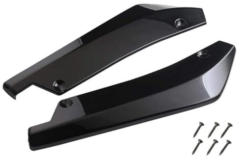 2 Stück Diffusor für die hintere Stoßstange für VW Polo 4 MK4 9N 9N3, Auto Heckspoiler Auto Heckstoßstange Lip Spoiler Wrap Angle Spoiler,A/Black