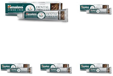 Himalaya Ayurvedic Dental Cream with Essential clove Oil |Prevents cavities, tooth decay Natural Anti-Odour Agent for bad breath| Formulated by dental experts - 100g (Packung mit 5)