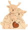 Wooden Puzzles, Educational Jigsaw Puzzles in Moose Shape, Artistic Wooden Puzzle Design, Perfect for Family, Friends, and Colleagues, Fun and Challenging Brain Teaser, 160g