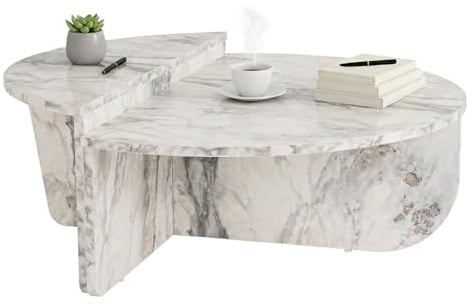 Dmora Couchtisch Feglino 90x60x35h cm Weiß