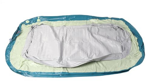 Piscina Gonfiabile Verde con scivolo. PVC Blow Up Pool per Intrattenimento All'aperto e Parasole