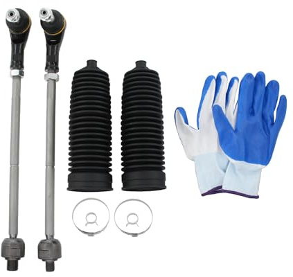 Front Axle Left and Right Rack Track Tie Rod Ends with Boots for Land Rover | for Discovery 3 4 2004-2018