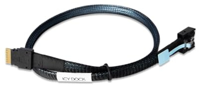 ICY DOCK MB403L-B Datenkabel - 1x MCIO 4i SFF-TA-1016 zu 1x SlimSAS SFF-8654 4i Länge 50cm PCIe 4.0