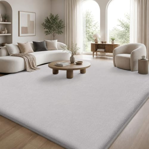 Homaxy Moderner Teppich Wohnzimmer Kurzflor Matte, 120x160 cm | Flauschig Waschbarer Teppiche Kuscheliger Extra Weich Rutschfest Bettvorleger fürs Kinderzimmer Schlafzimmer, Grau