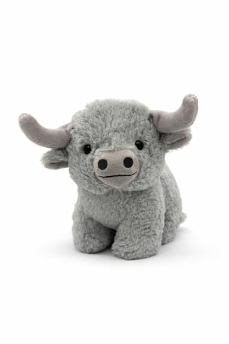 Generisch Plüschtier Bison 22 cm – Flauschiges Kuscheltier Bulle/Bufallo, Weiche Stofftier Figur, Geschenk für Kinder, Jungen & Mädchen (Dunkel Braun)