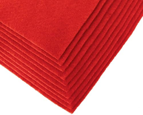 maDDma Bastelfilz Bögen 10er-Pack Flex Filz DIN A4, Stärke 1,5-2mm, Filzplatte, 50 Farben