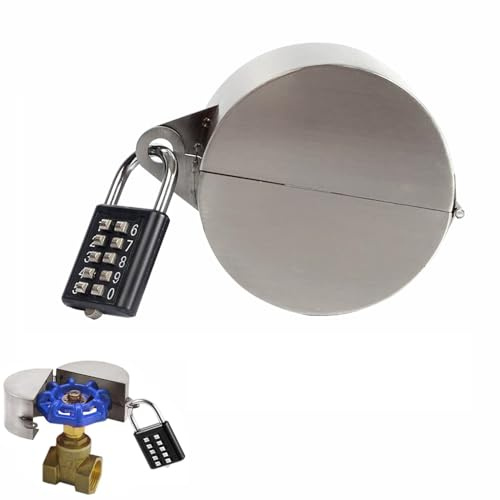 Outside Tap Lock with Coded Padlock, 304 Stainless Steel Rust-Proof Cover, Anti-Theft Protection Guard to Prevent Water Theft, Easy Install Enclosure for Standard Garden Taps