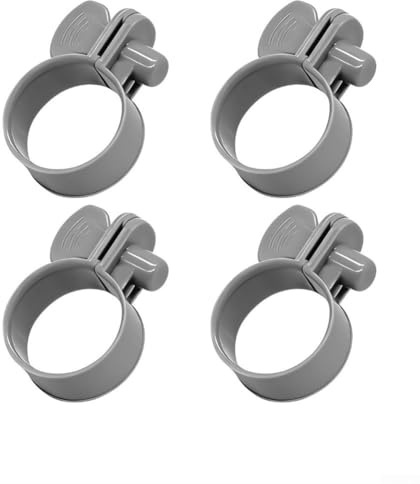 4 Pack Pool Hose Clamps 1-1/4 Inch Plastic Connectors Leak Proof Secure Fit for Intex Filter Pumps Above Ground Swimming Pool Systems