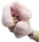 Shinetop iPhone SE 5S Faux Rabbit Fur Case, Bling Diamond Luxury Cute Soft Warm Fluffy Rex Rabbit Fur Case Winter Bunny Hair Plush with Crystal Bowknot Protective Cover for iPhone SE 5S 5-Pink