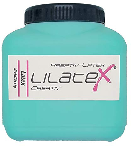 Lilatex 1 Liter türkiser dickflüssiger Flüssiglatex/Farblatex/Latexmilch - dickflüssiger Naturlatex (Türkis)