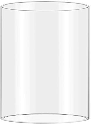 Glaszylinder ohne Boden Borosilikat Glas Windlicht Grablicht Wunschanfertigung nach Maß Öffnung Außen unten und Oben 9,5 cm Höhe 20 cm