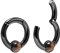 KOOBODY 2 Stück Ohrhänger zum Dehnen der Ohren, Opalperlen, 2 g-6 mm, Ohr-Expander, baumelnde Gauge-Piercings für Damen und Herren