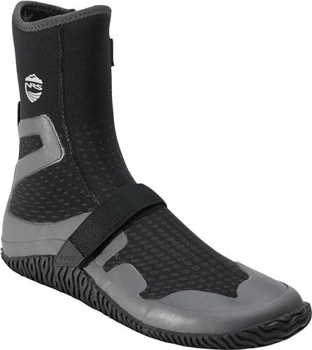 NRS Paddel Neoprenschuh Herren Schwarz Kajak Kanu SUP Rafting Wasserstiefel wetshoe Angeln Fischen Segeln Kälteschutz Kayak Boot Outdoor Wasserschuh