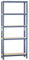 Dysell Schwerlast-Regal 180x80x30 (5HB/175) - Blau - 5 extrastarke HDF-Böden - 875kg Tragkraft - Steckregal für Lager, Garage, Keller, Werkstatt