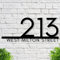 Moderna Casa Residencial Placa de Dirección Buzón al aire libre Número de Casa de bricolaje Placas de puerta Casa personalizada Nombre de la calle Señales (22x10cm, Blanco)