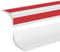 4M Barrera para Agua Barrera de Ducha Silicona Barrera Agua Ducha Autoadhesiva Borde Plato Ducha Plegable Umbral de Ducha de Baño y Cocina, Blanco (Dos adhesivos de soporte)