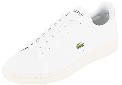 Lacoste Herren Low-Top Sneaker T-Clip 0120 2 SMA, Männer Halbschuhe,schnürschuhe,schnürer,Business,Freizeit,WHT/DK GRN (1R5),45 EU / 10.5 UK