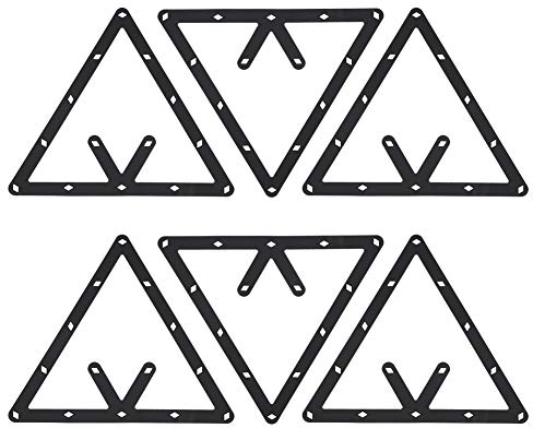 Akozon Amerikanisches Pool Dreieck, Ball Halter Position Ierung Kleiner Billard Tisch Pool Cue Zubehör 6 Stück Set Rack Schwarzes Dreieck