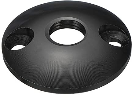 PATIKIL M10 Gooseneck Flange Mount, Female Thread Nut Screw Round Base Table Mounting for Gooseneck Hose Adapter, Aluminum Black