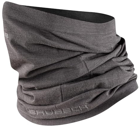 BRUBECK X-PERT Merino 54% Schlauchtuch | Bundeswehr & Jagd Stil | Halstuch & Schal | Multifunktional, Gr.:S - M, Farbe:Titanium