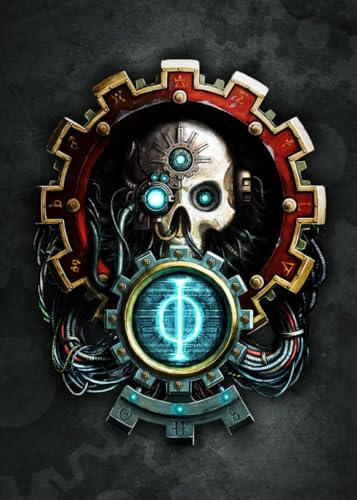 Displate Offiziell Warhammer MetallPoster Magnetische Befestigung Inklusive Lizenziert Bilder Hochwertiges Poster Warhammer 40,000 Emblems - Cult Mechanicus 45 cm x 32 cm