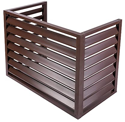 LAMEDOAT Klimaanlagen-Zaun-Bildschirm, Außenklimaanlagen-Gestell – Diebstahlsichere, robuste Aluminium-Wechselstromabdeckung – Pool-Ausrüstung, Sichtschutz, Mülleimer-Umzäunung, versteckte Außenabdec