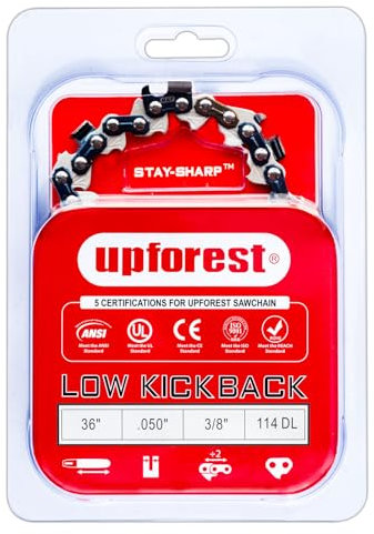 36 Inch Chainsaw Chain 3/8 Pitch- .050 Gauge 114 Drive Links for Stihl MS 390 440 660, Replaces 72LGX114G 33RSC-114, 36830050114,Semi Chisel (72ELP114X1)