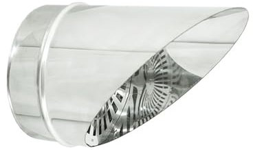 ALLINOX Terminale a Becco Con Griglia Di Protezione 45° Canna Fumaria Acciaio Inox AISI 304 Comignolo Uscita Fumi (DIAMETRO 120)