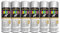 PNJB White Matt Spray Paint, Aerosol Paint, Quick Drying, Ideal For Metal, Plastic, Wood, Interior & Exterior Use, Versatile,Excellent Coverage,250ml, (6PCS)