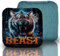 CornholeAce Pro Beast Carpet Cornhole Bags (Set mit 4 Stück) Blaugrüner Teppich, Tiger, Fischgrätenstoff, wasserdicht, mit Kunststoffharz gefüllt, doppelseitig, professionell, reguläre Größe, 15,2 x