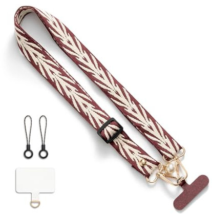 CHUQING Handykette Rot Universal Handyband zum Umhängen Crossbody Strap Phone Lanyard Band Handyhülle