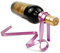 Mobestech 1 Stück Dekorativer Weinflaschenhalter aus mit Schwebendem Design Pinker Ribbon Support für Tischdekoration Geeignet für Bar und Restaurant für Weinliebhaber