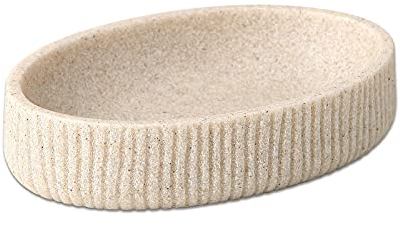 TATAY 6360000 - Seifenschale aus Hochwertigem Polyresin, Saigon Kollektion, Sandfarbe