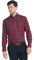 IZOD Herren Plaid Flanell Pflegeleicht Button-Down Hemd, Red Dahlia Heather, Klein