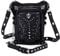 Chikencall® Gothic Steampunk Gürteltasche Drop Bein Arm Tasche Hüfttasche Schultergürteltaschen Geldbörse Beuteltasche schwarz