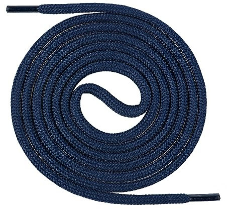 Mount Swiss Cordones redondos de calidad para zapatos de trabajo, senderismo y trekking, poliéster, diámetro 4,5 mm, muy resistente, color azul oscuro, longitud 100 cm
