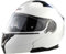 3GO Flip Up Motorcycle Helmet E335 Motorbike Adventure Riding ECE ACU Gold Approved Touring Flip Front Helmets with Dual Visor Vented Noise Reducing Lining - White - XL