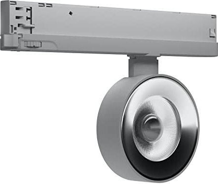 LEDVANCE 3-Phasen-Stromschienen-Strahler mit in der Schiene integriertem Vorschaltsgerät | energiesparend, 28W, warm weiß, made in Germany, A.Winkel 25°, Gehäuse Grau | TR SP COMPACT D100 930 NFL GY