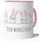 tassenprinter Spruch-Tasse - süße Häschentasse - Geschenk-Idee zum Geburtstag, Jahrestag, Ostern, Valentinstag - Spruchtasse Hase/Kaninchen/Häschen/Hasi (rosa, Häschen personalisiert)