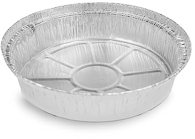 ACESA - Envase de Aluminio Redondo con Tapas de Cartón | Capacidad 1000ml | Recipiente Reutilizable y Reciclable | Ideal para Temperaturas Altas | 125 ud